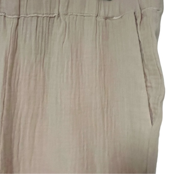 NWOT Sanctuary Cream Wide Leg Pull On Textured Pants 100% Cotton, Women's Size M - Picture 4 of 8